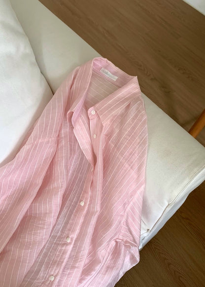 See through stripes shirt