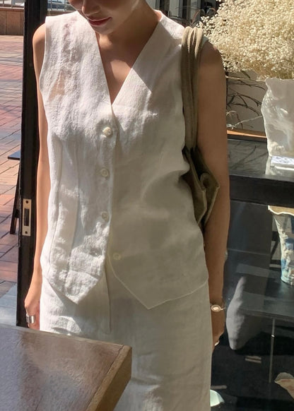 Summer linen waist coat
