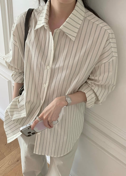 Oversized linen pattern shirt