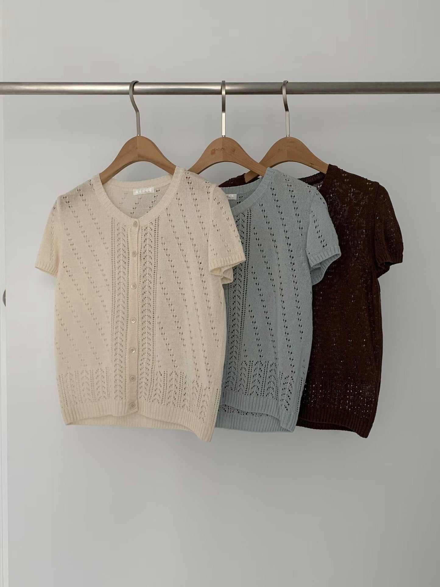 Knit pattern summer cardigan
