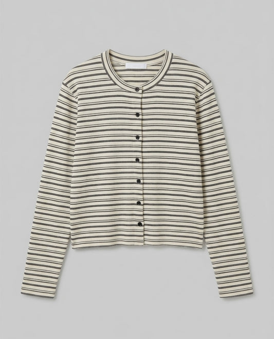 Cropped borders cardigan