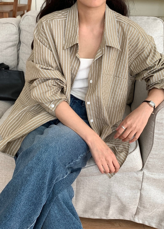 Mono stripes pocket shirt