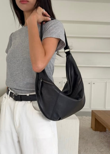 Half moon zip up bag
