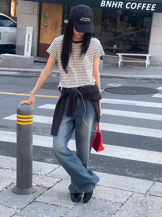 Bamboo pattern jeans