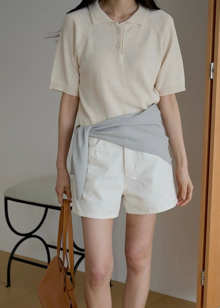 Towel knit polo