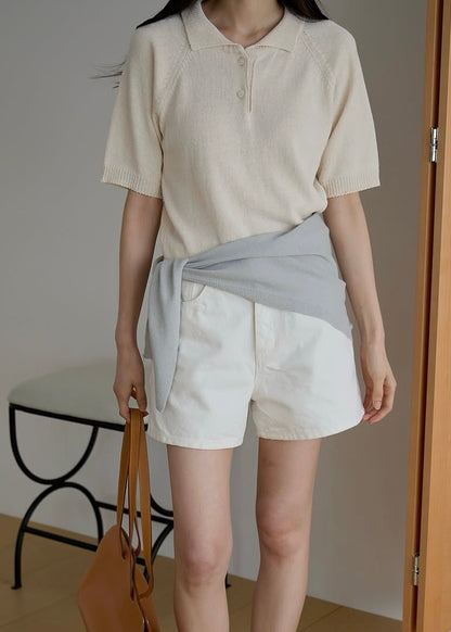 Towel knit polo