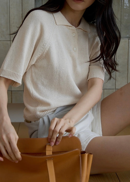 Towel knit polo