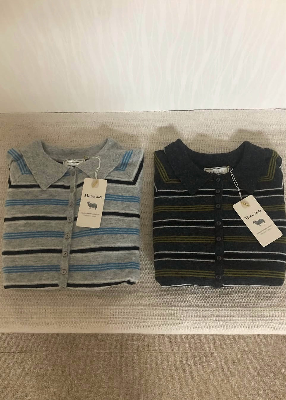 Merino wool borders polo