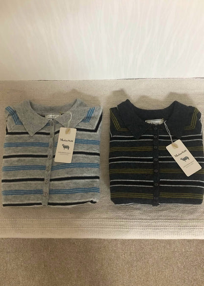 Merino wool borders polo