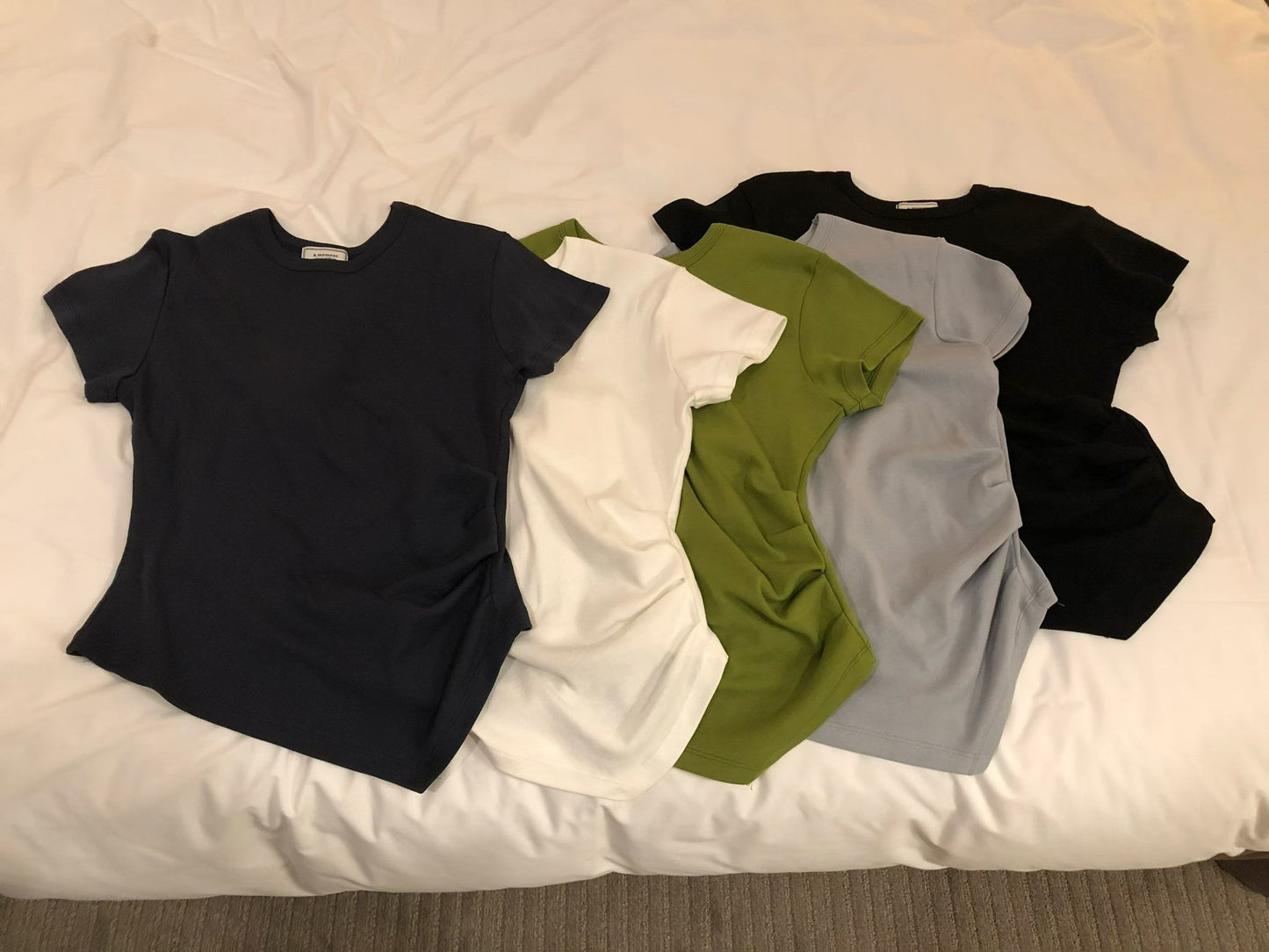Flag bottom draping tee