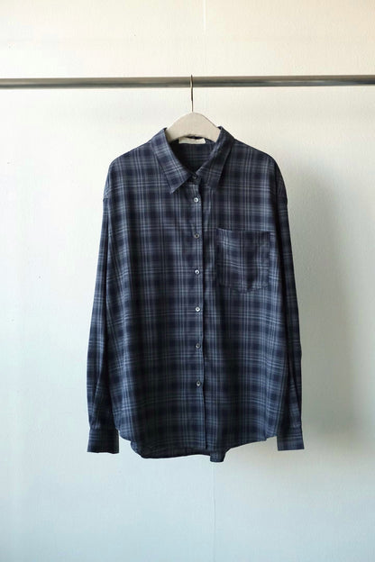 Silky printed checkers shirt
