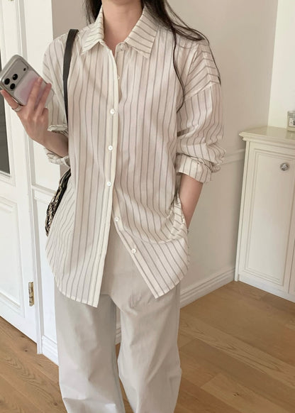 Oversized linen pattern shirt