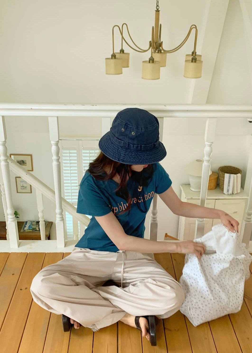 Blue vacation tee