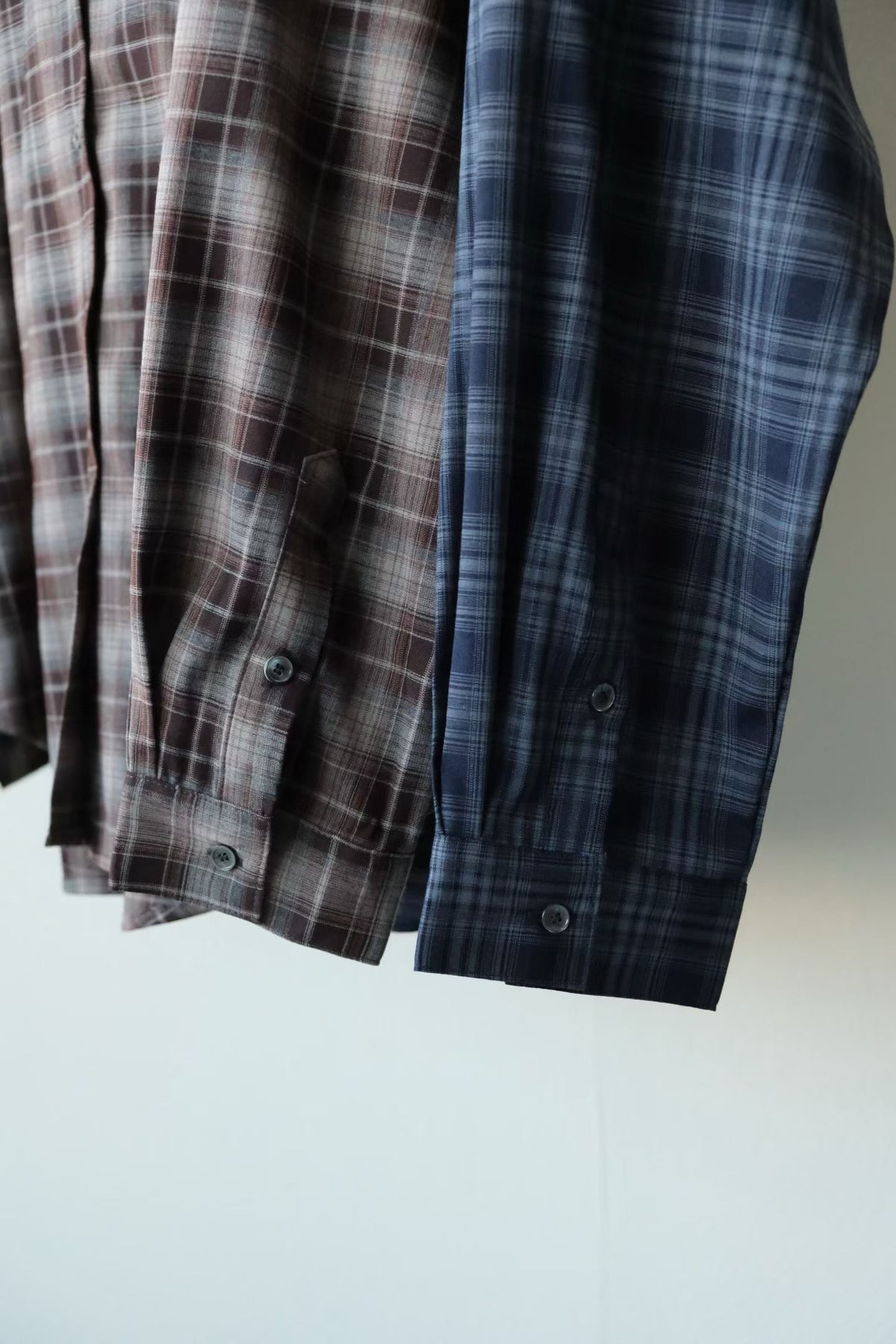 Silky printed checkers shirt