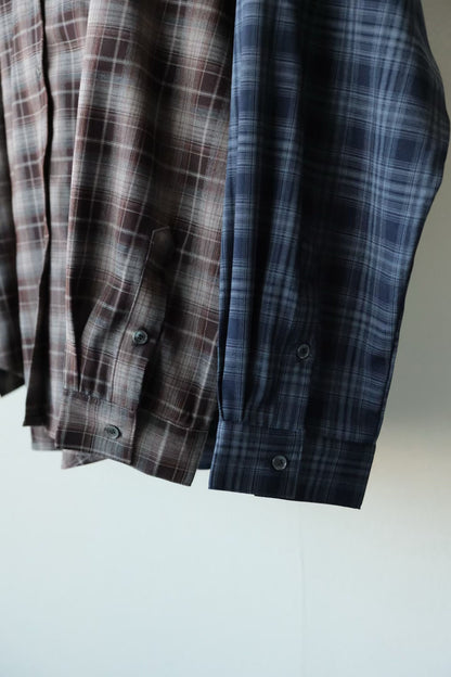 Silky printed checkers shirt