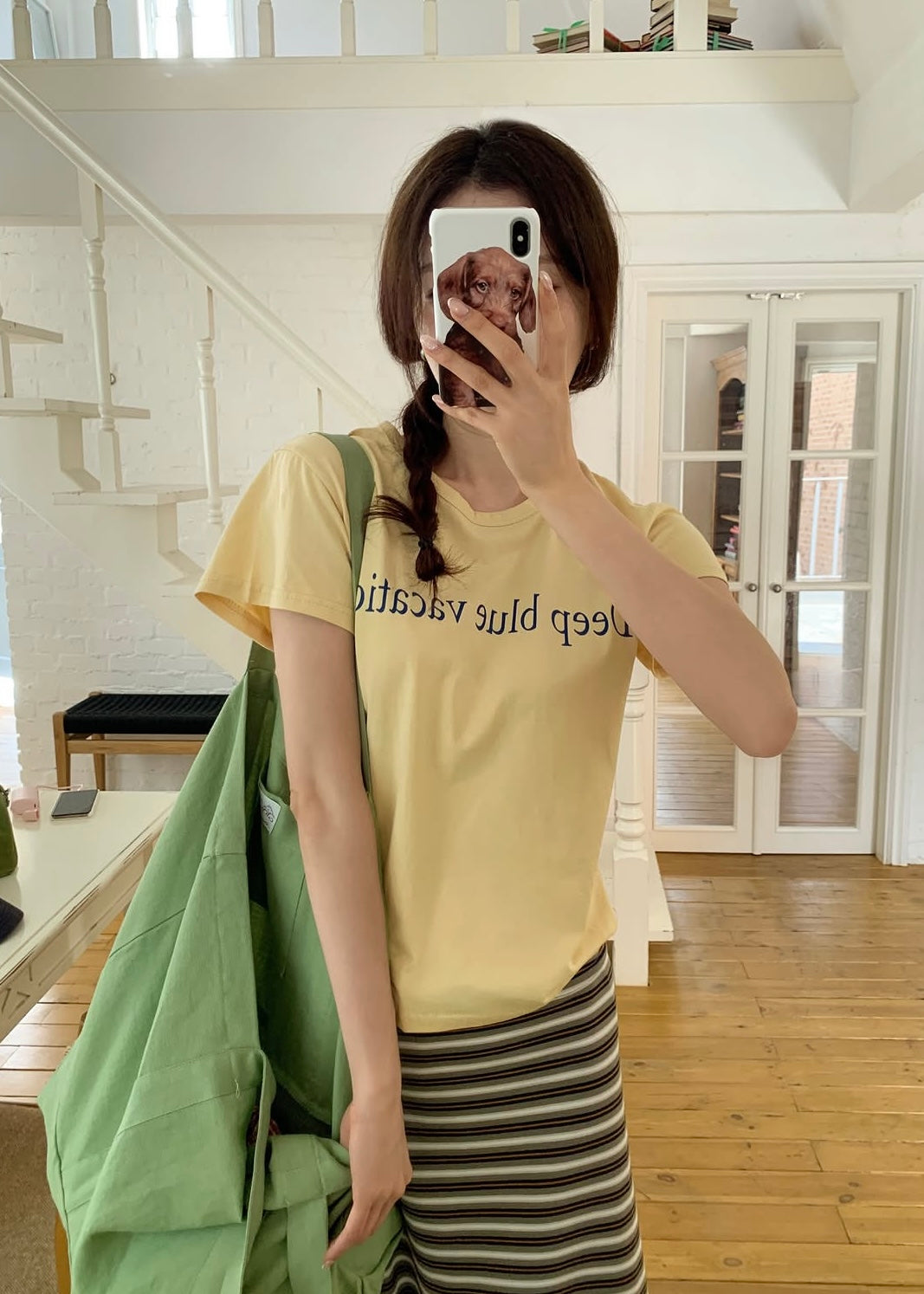 Blue vacation tee