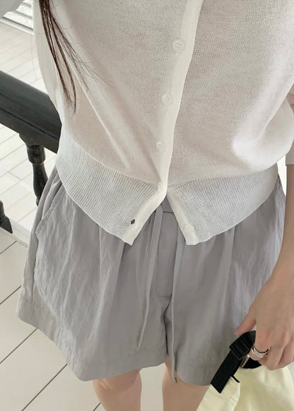 Puff lace-up shorts