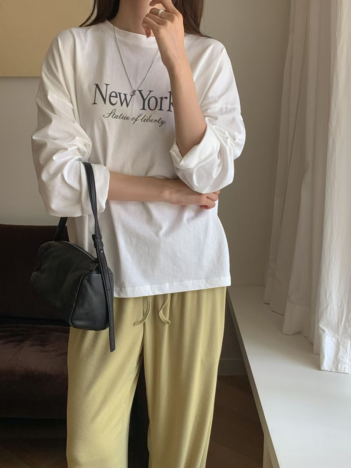 "New York" washed tee