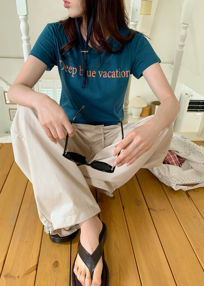Blue vacation tee