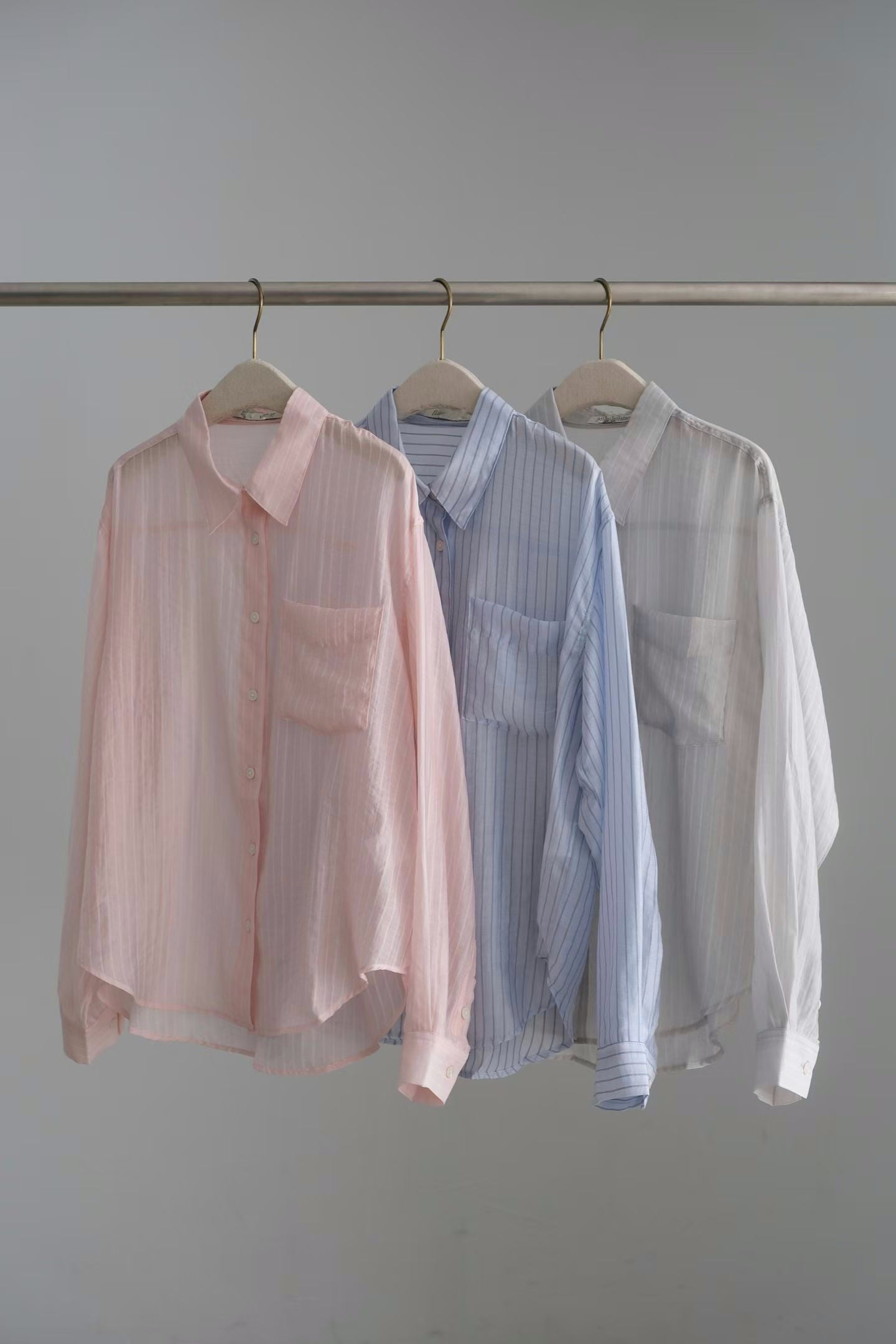 Transparent stripes shirt