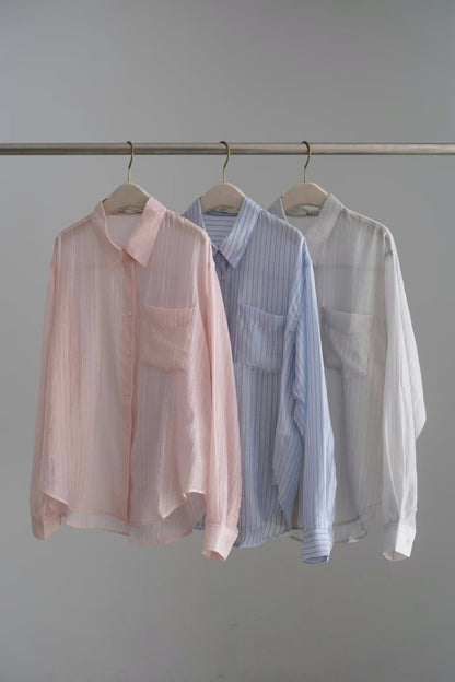 Transparent stripes shirt