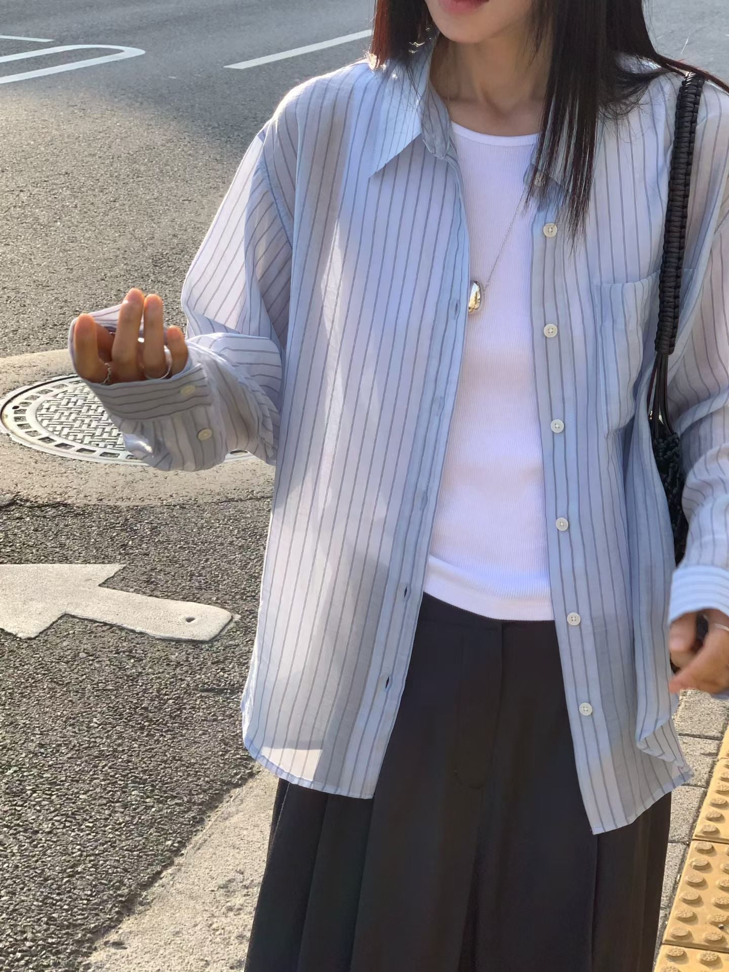 Transparent stripes shirt