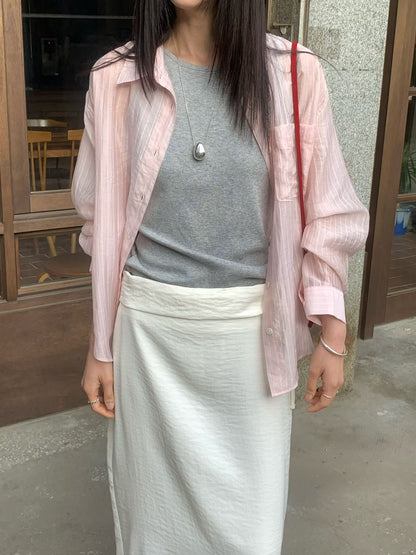 Transparent stripes shirt