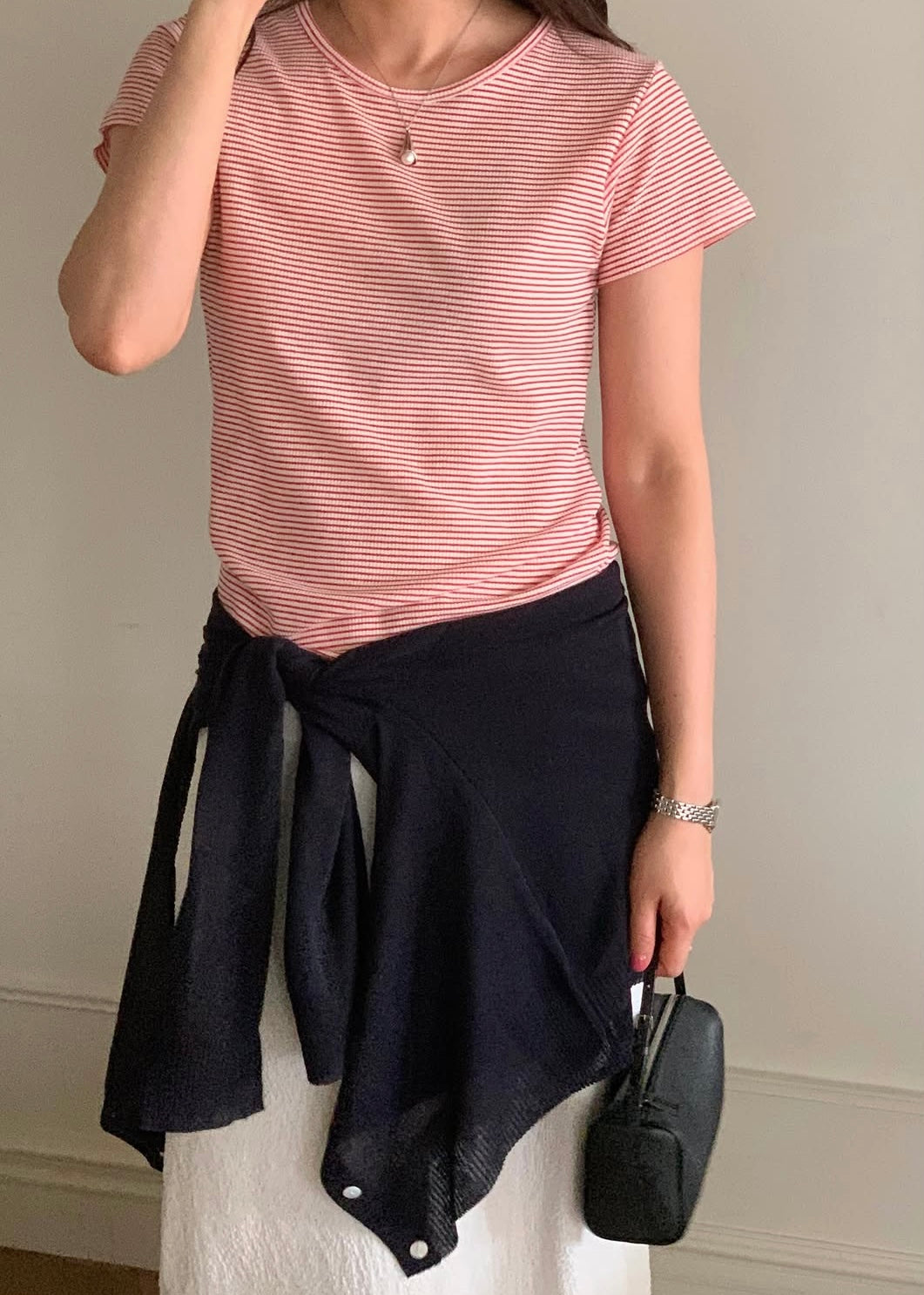Mini stripes lycra tee