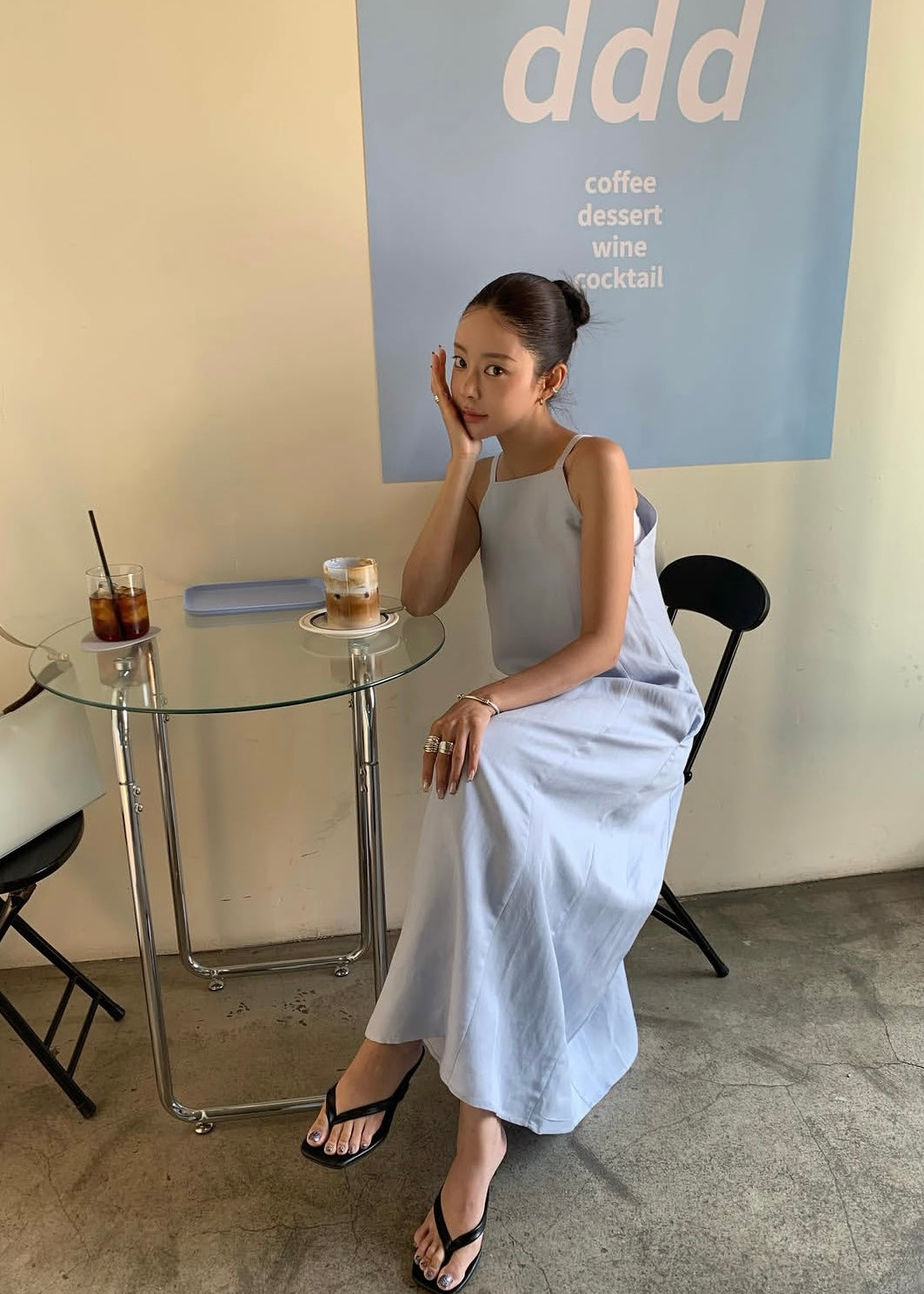 Halter neck flare dress