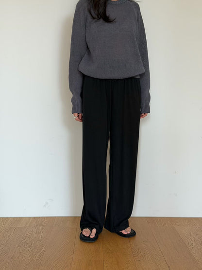 Wide straight drape pants