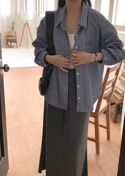 Mono stripes pocket shirt