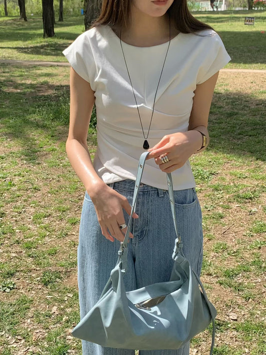 Unbalance draping top