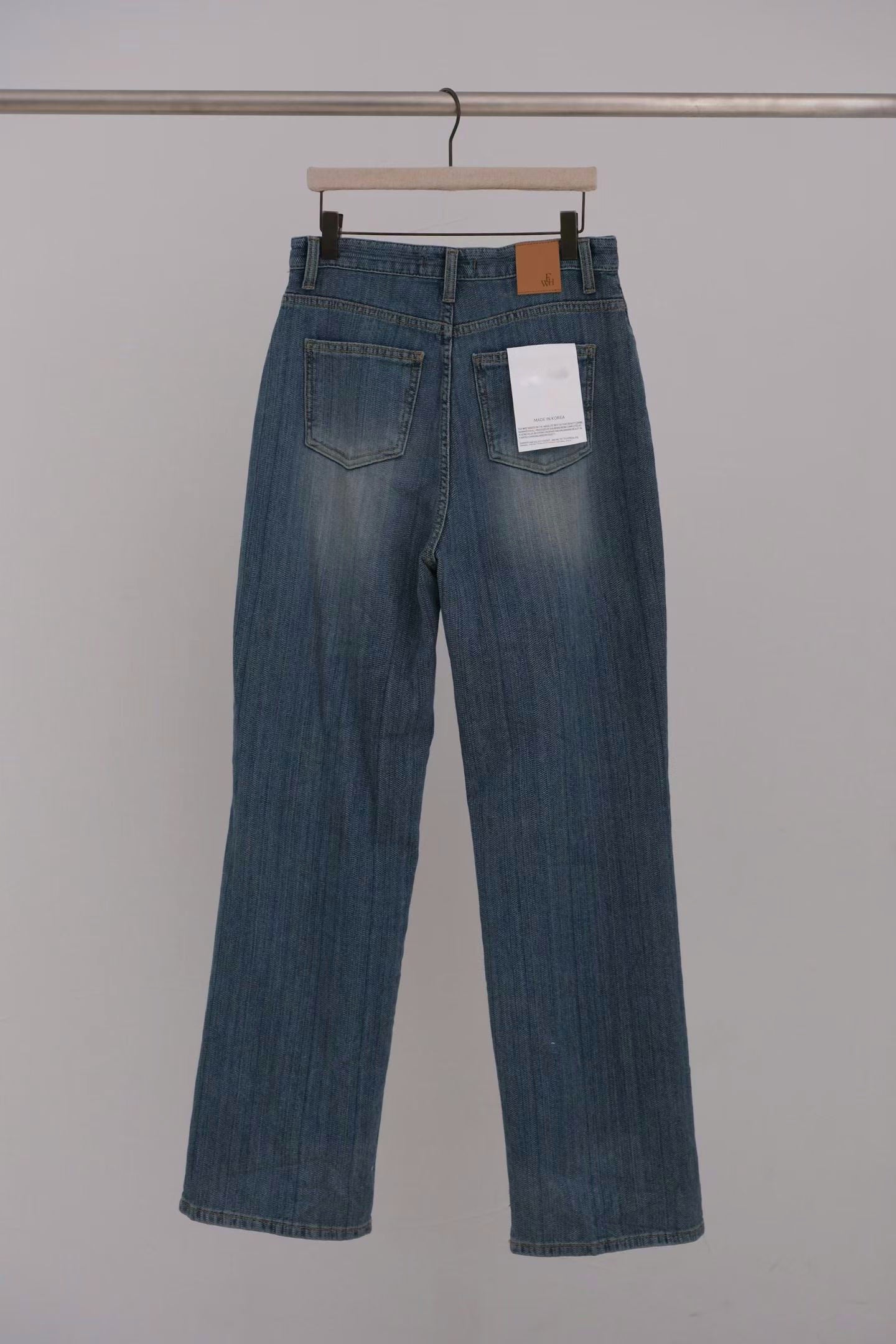 Bamboo pattern jeans