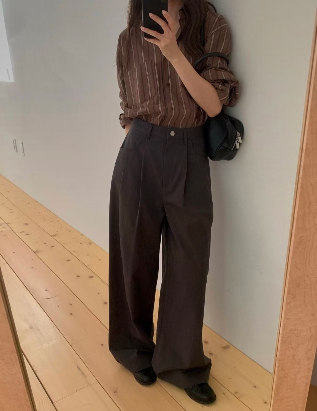 Double pleated loosen chino