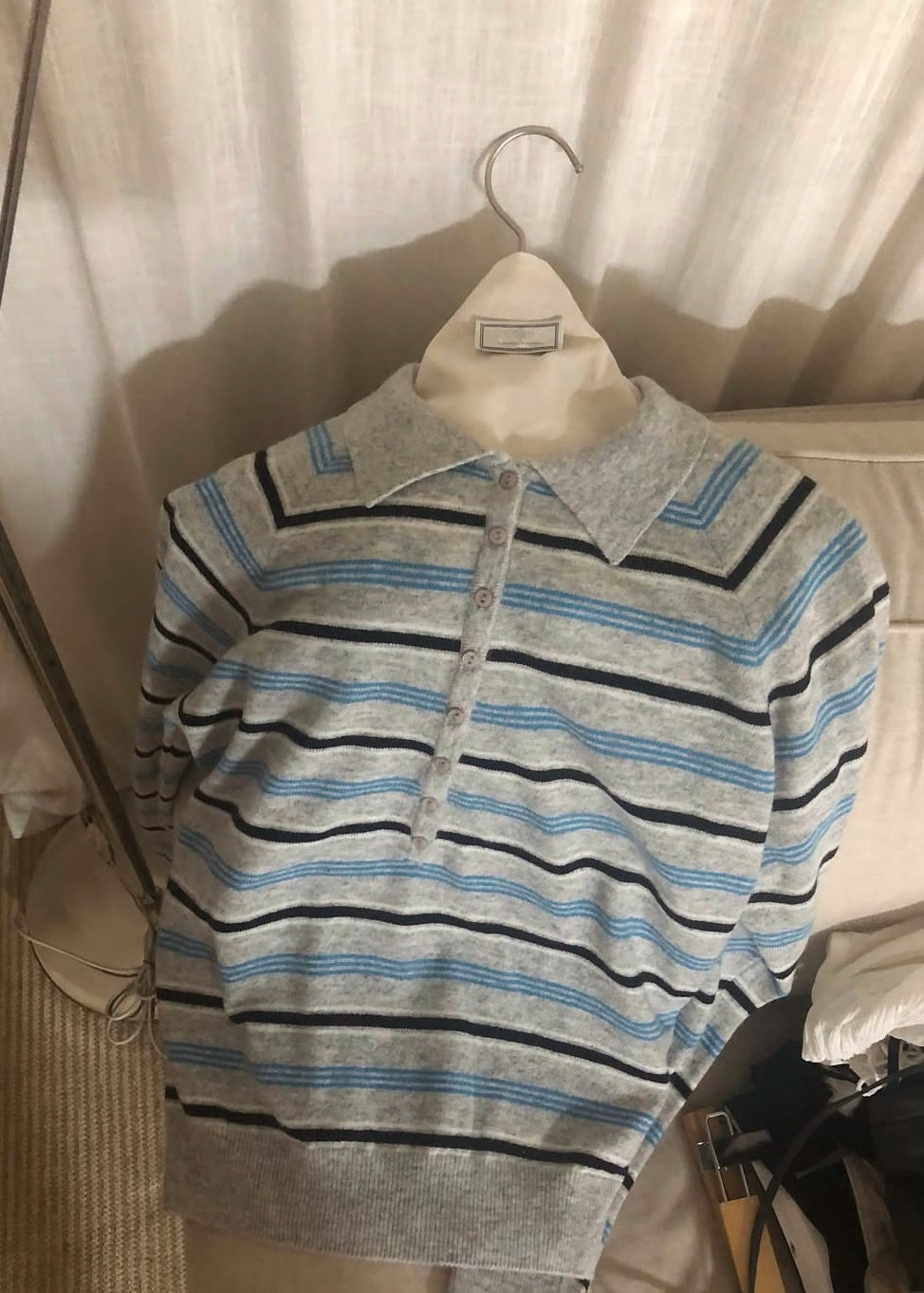 Merino wool borders polo
