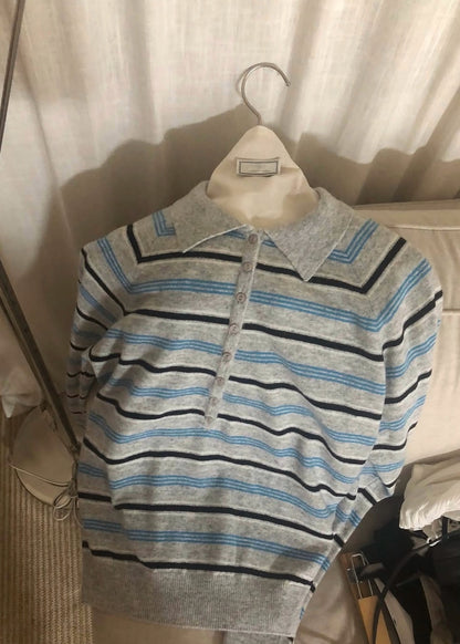 Merino wool borders polo