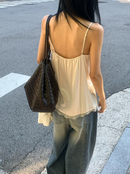Silky lace camisole