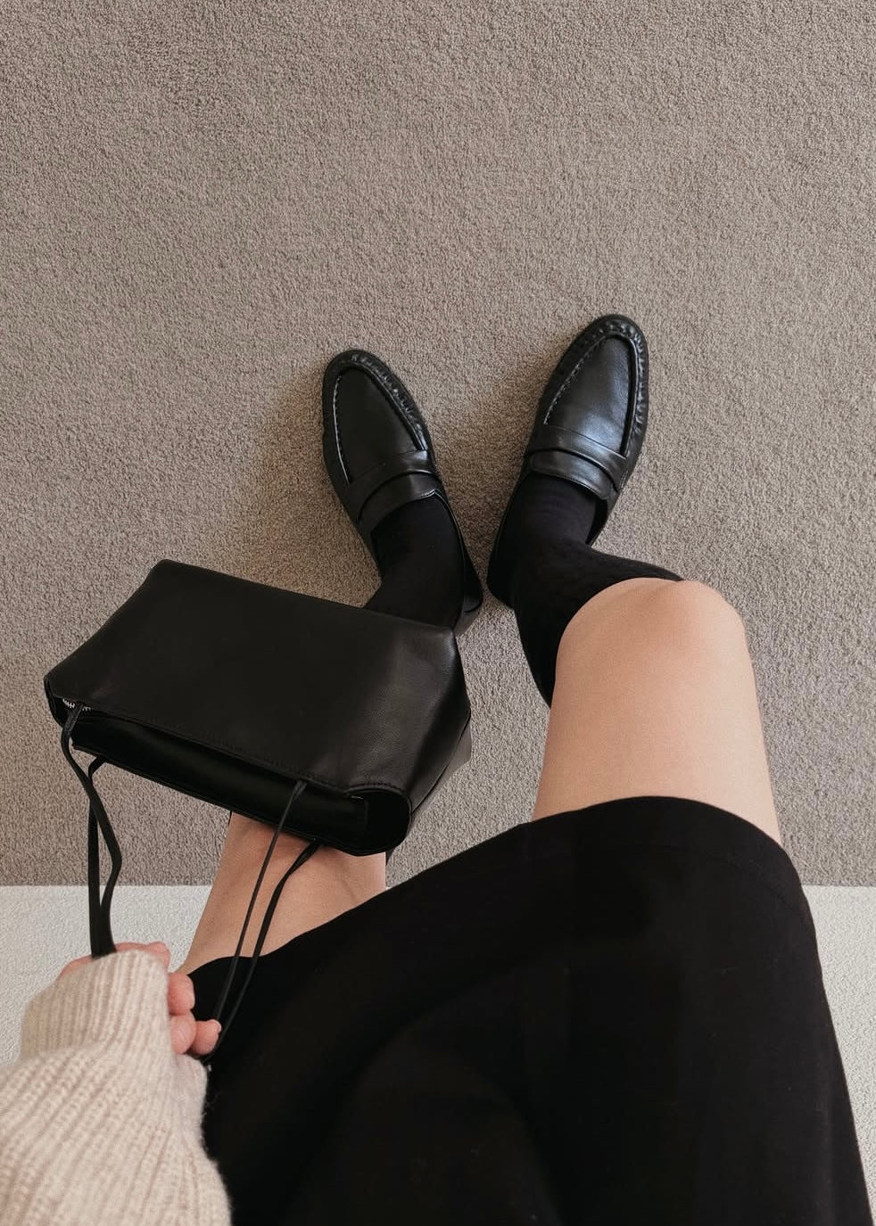 Shirring loafers