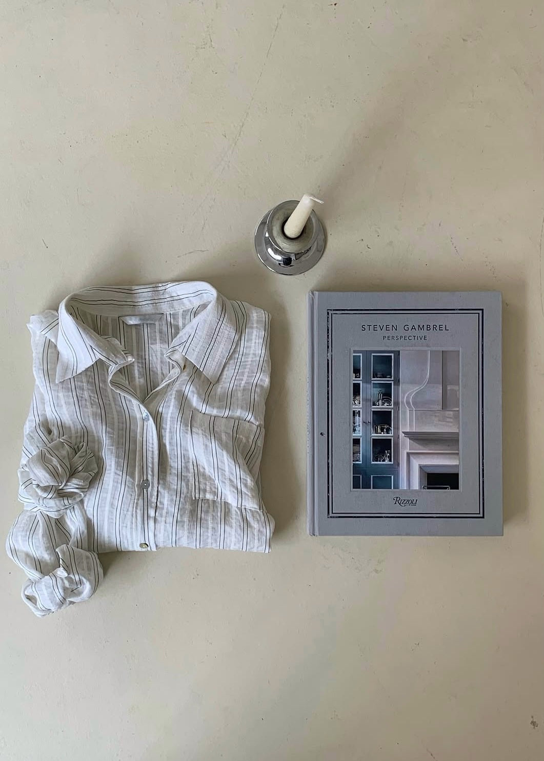 Linen airy stripes shirt
