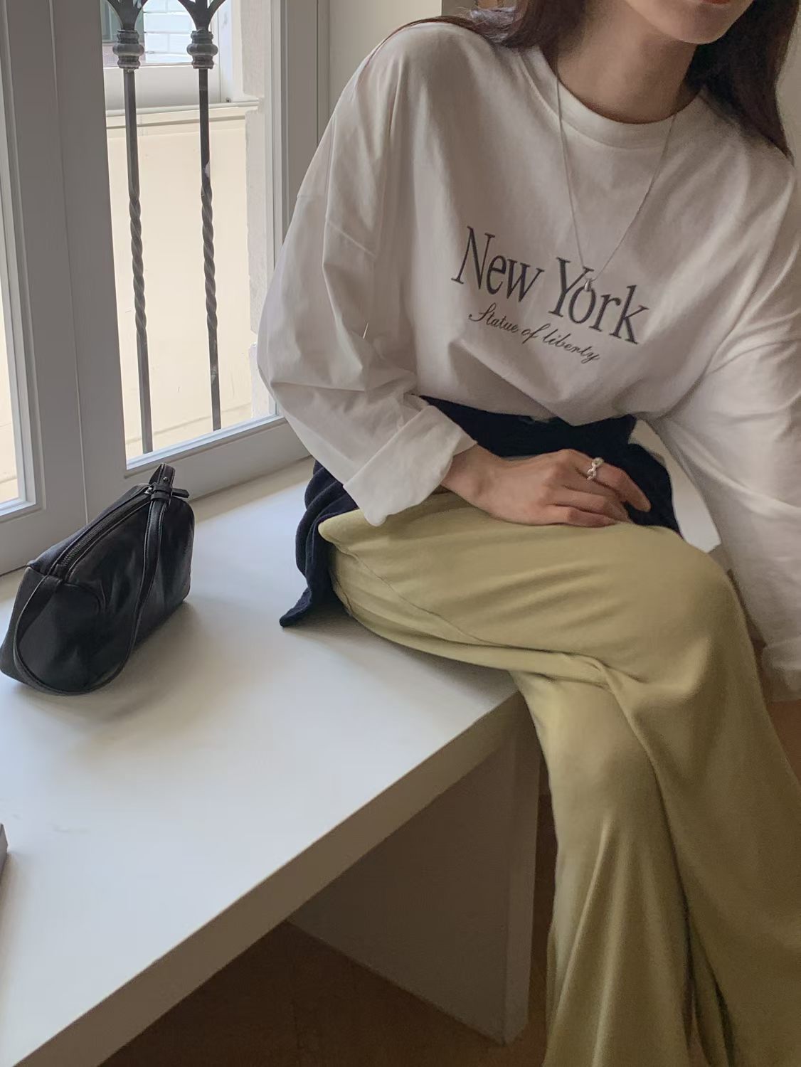 "New York" washed tee