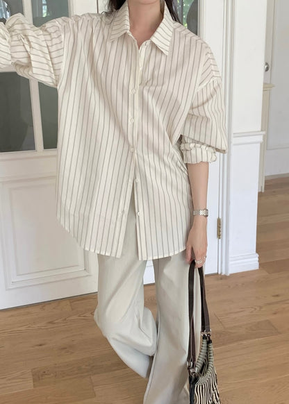 Oversized linen pattern shirt