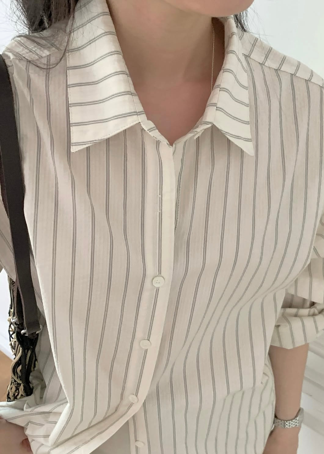 Oversized linen pattern shirt