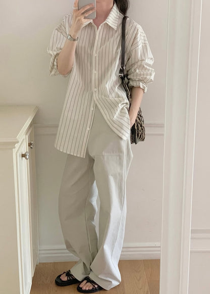 Oversized linen pattern shirt