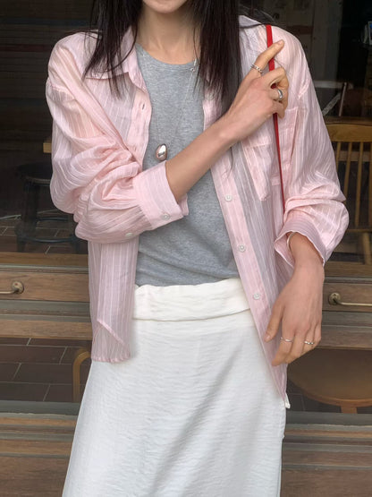 Transparent stripes shirt
