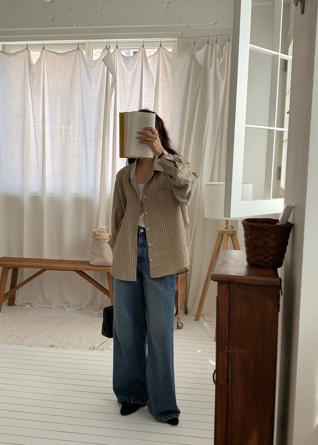 Mono stripes pocket shirt