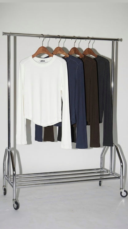 Round bottom cropped tee