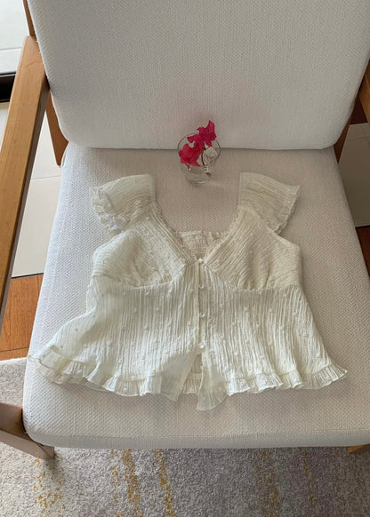 Crepe chiffon open blouse