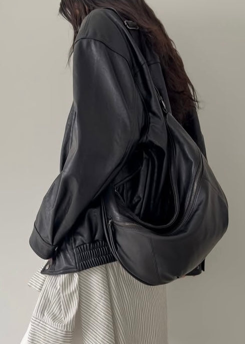 Half moon zip up bag