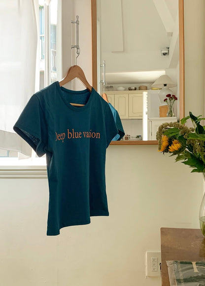 Blue vacation tee