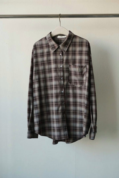 Silky printed checkers shirt